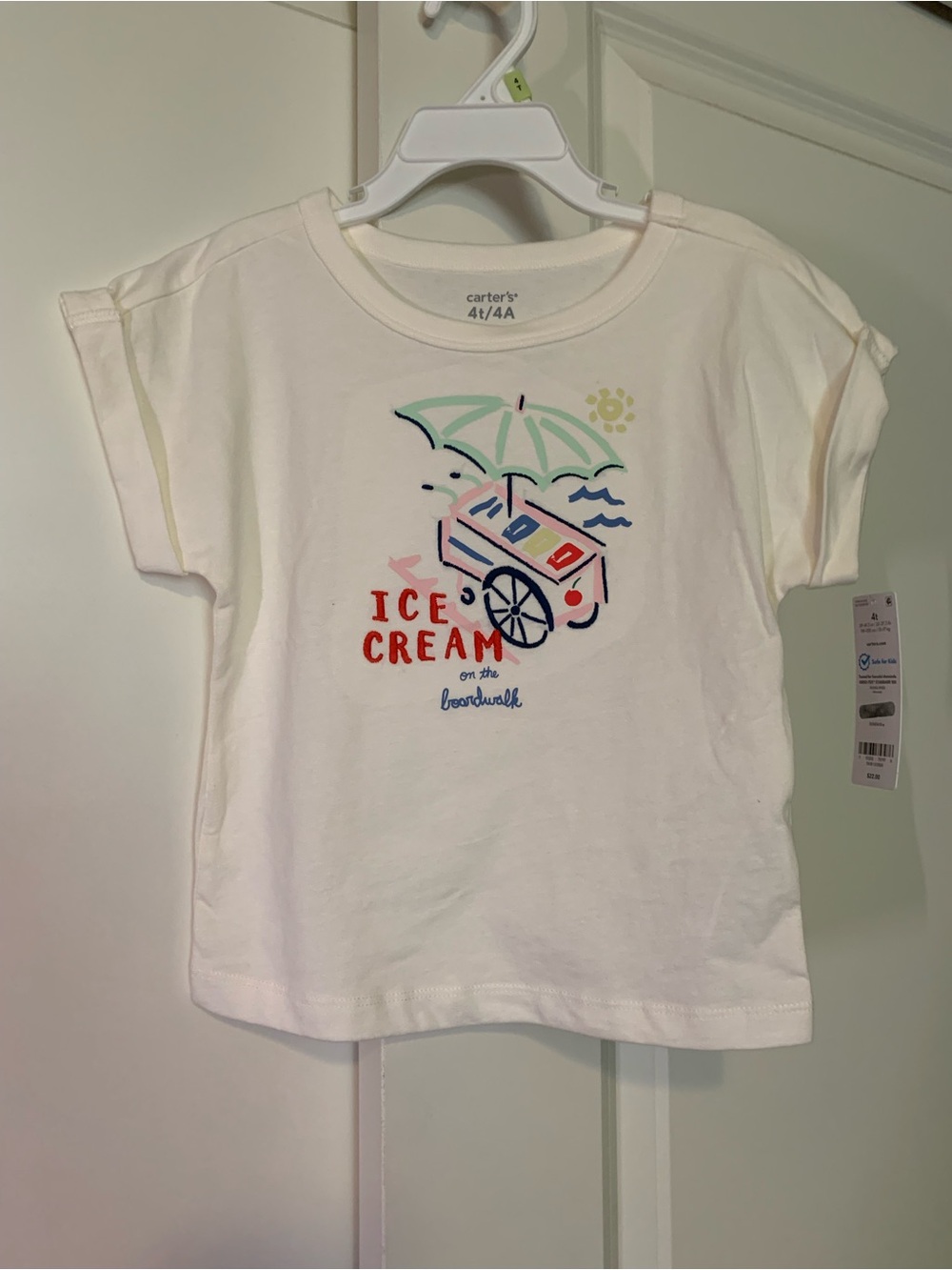 Carter's Cream Short-Sleeve Ice Cream Cart Graphic Tee